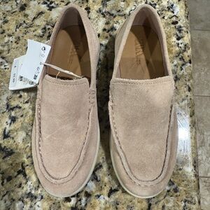 Toddler Tan Suede Loafers
